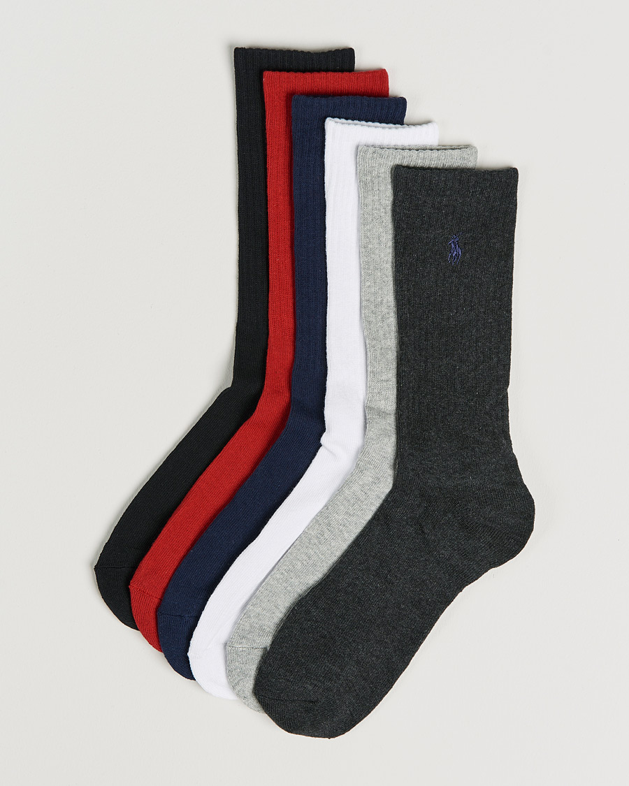 Herr | Underkläder | Polo Ralph Lauren | Polo Ralph Lauren6-Pack Cotton Crew SocksMulti