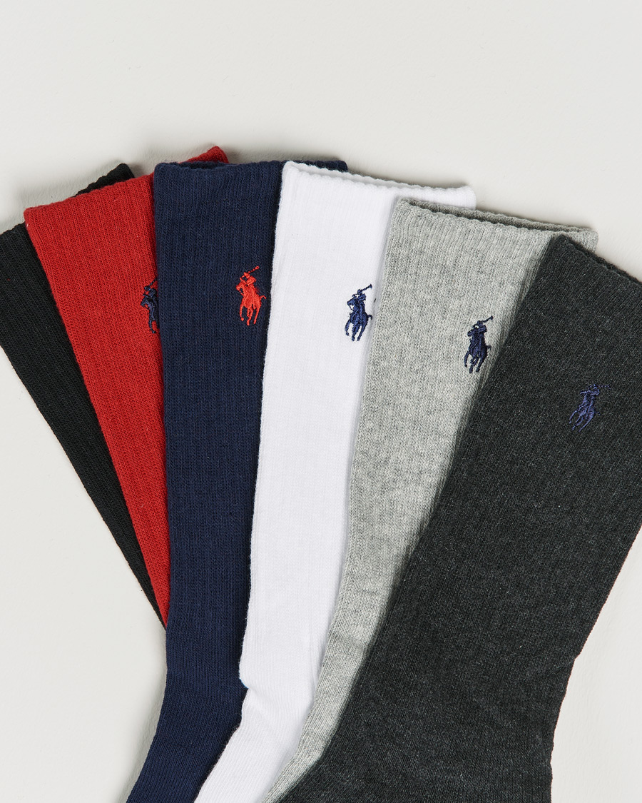 Herr | Underkläder | Polo Ralph Lauren | Polo Ralph Lauren6-Pack Cotton Crew SocksMulti