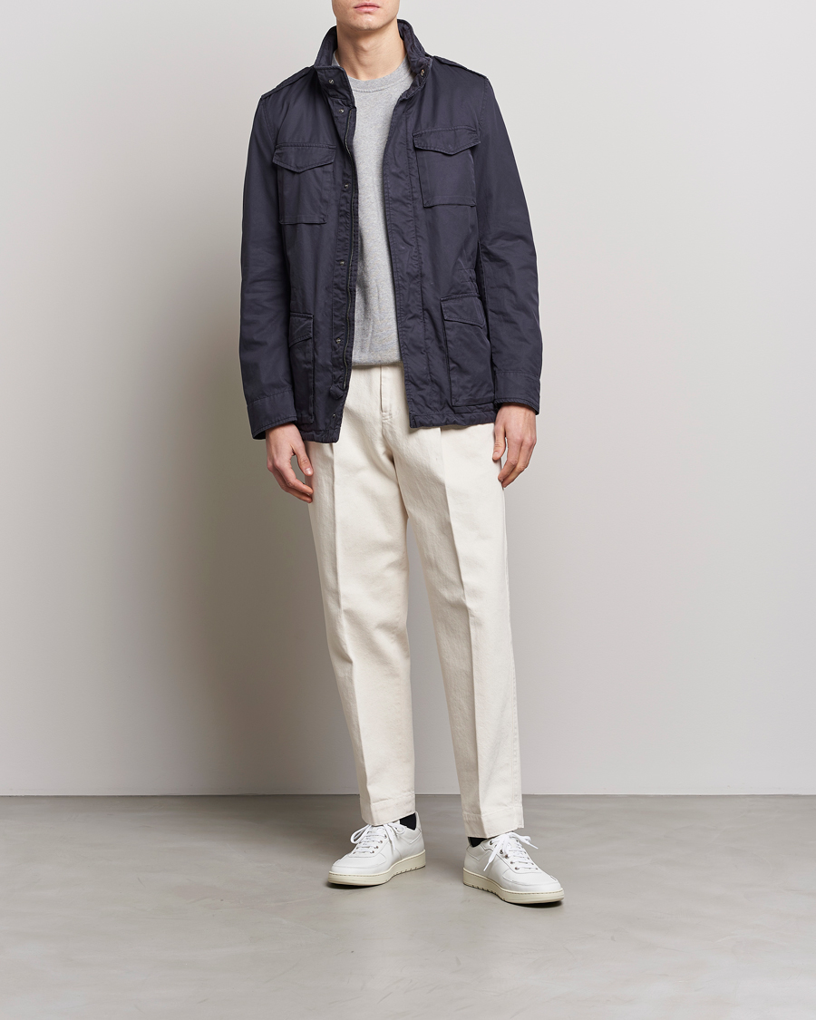 Herr | Jackor | Herno | Cotton Field Jacket Navy