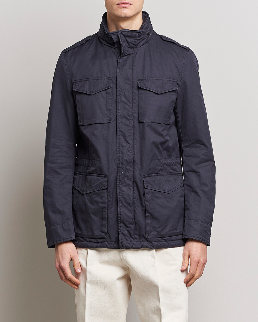 Herr |  | Herno | Cotton Field Jacket Navy
