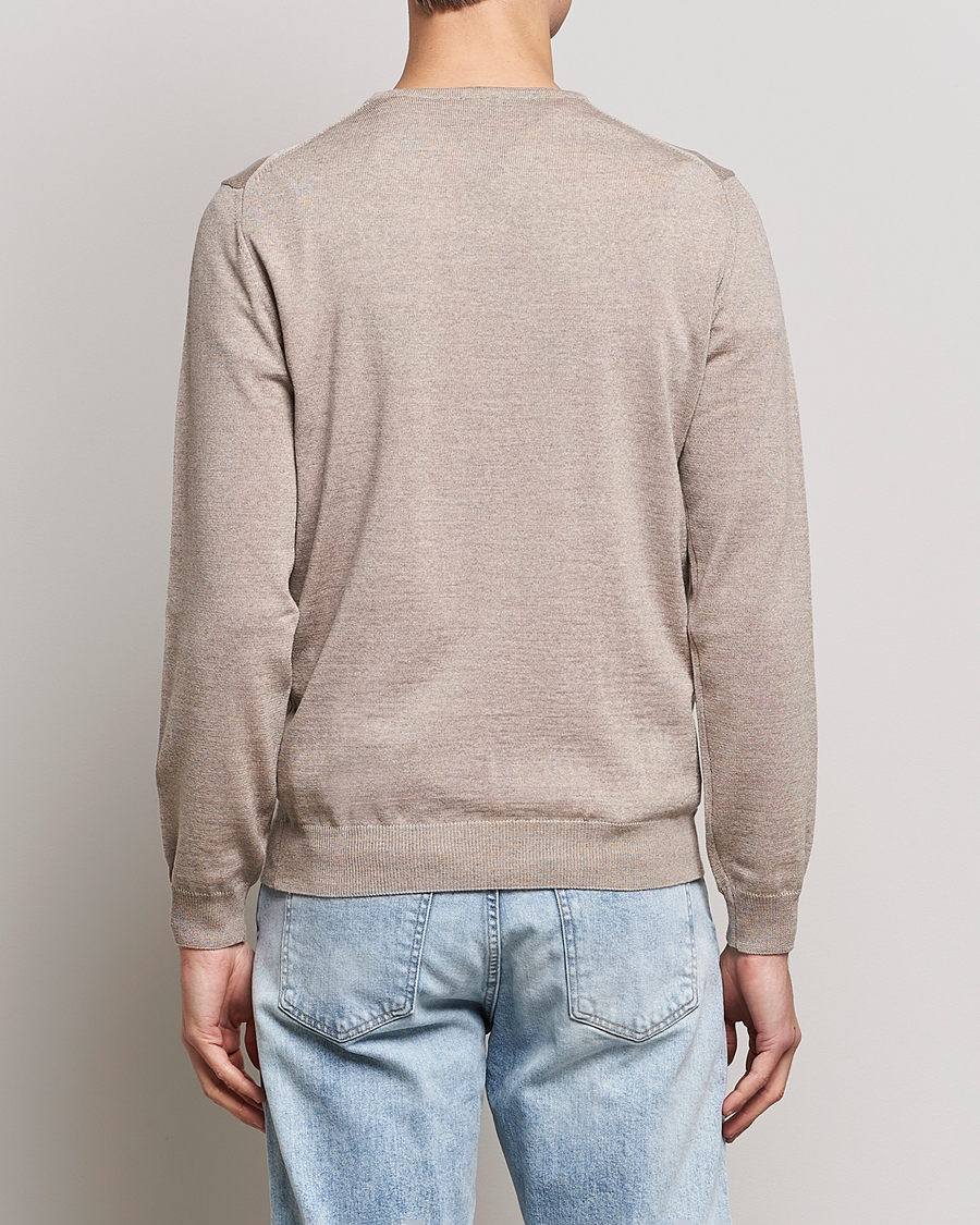 Herr | Tröjor | Stenströms | Merino Crew Neck Sand