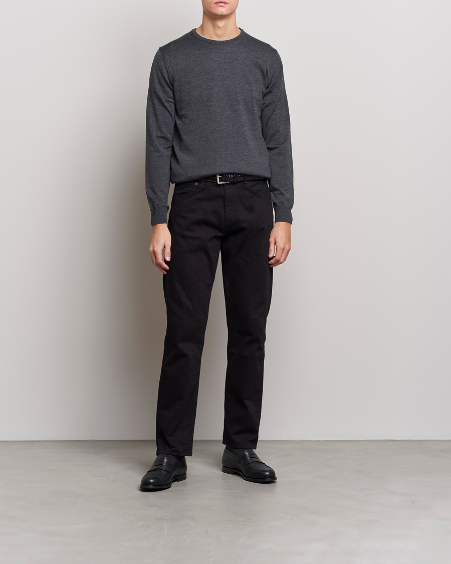 Herr | Tröjor | Stenströms | Merino Crew Neck Anthracite