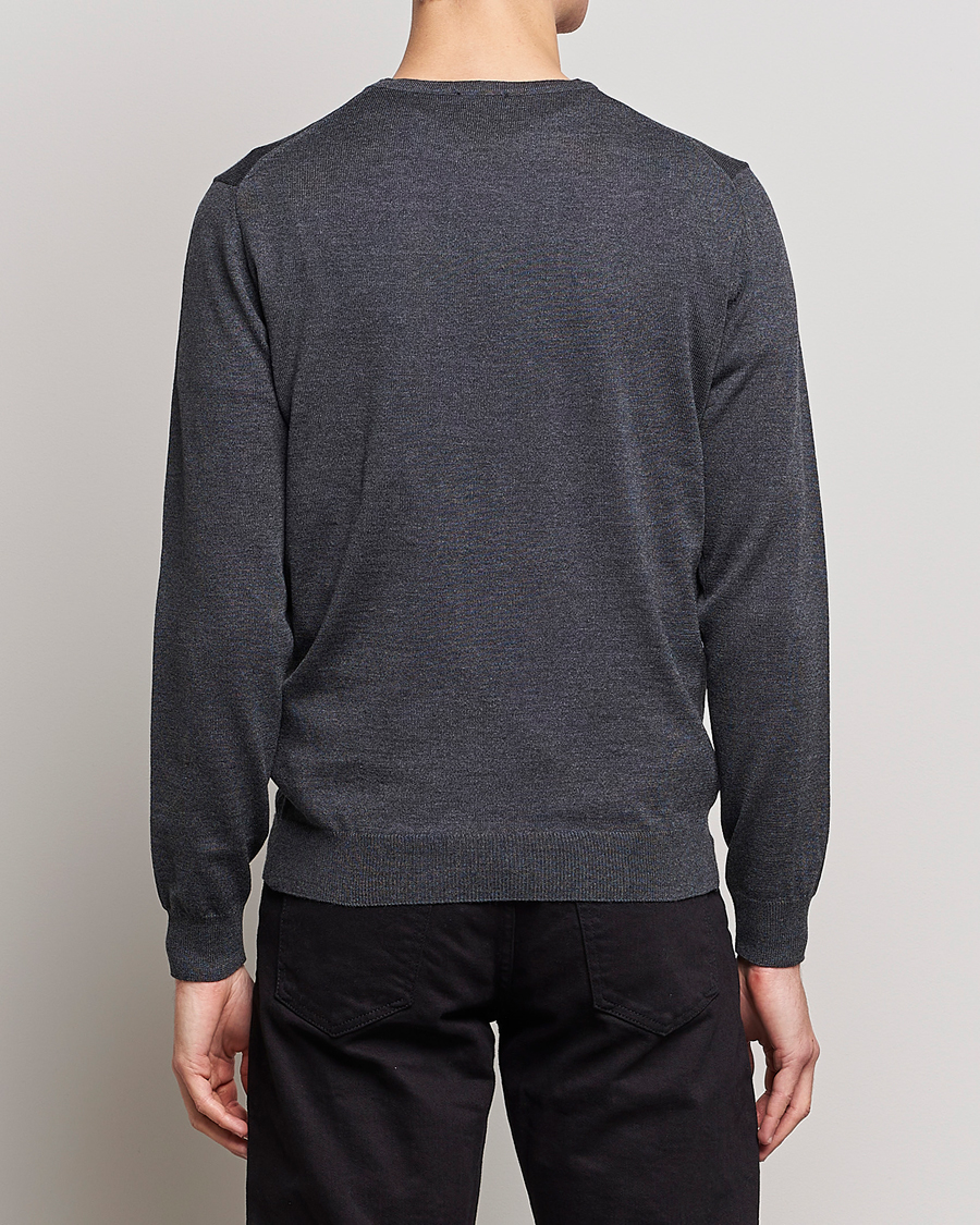 Herr | Tröjor | Stenströms | Merino Crew Neck Anthracite