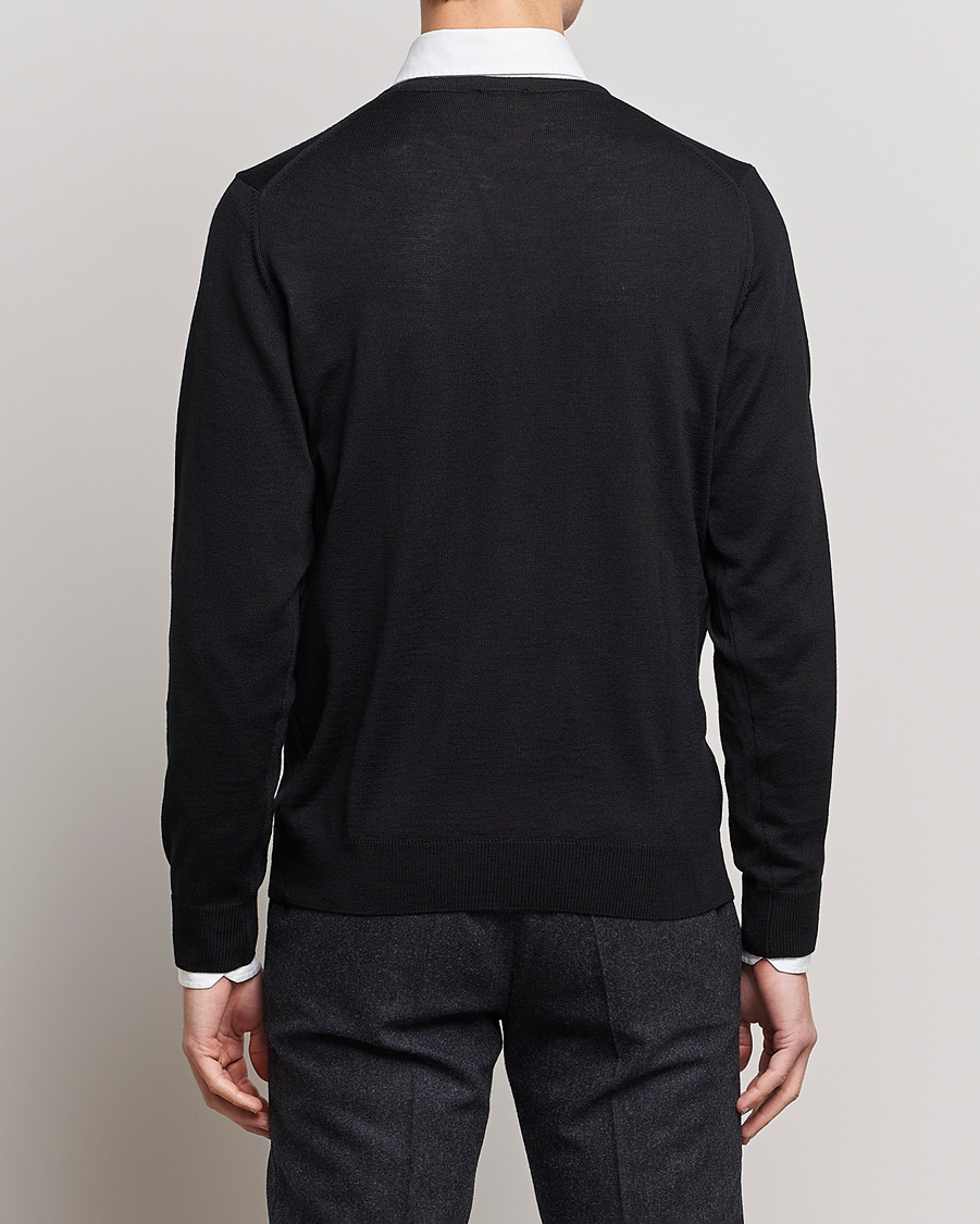 Herr | Tröjor | Stenströms | Merino Crew Neck Black