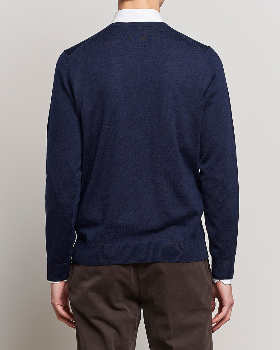 Herr | Tröjor | Stenströms | Merino V-Neck Navy