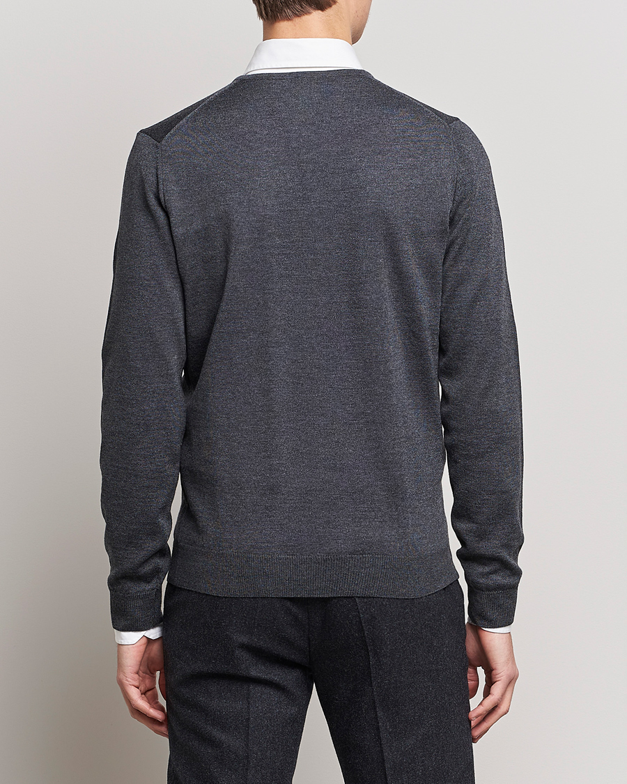 Herr | Tröjor | Stenströms | Merino V-Neck Anthracite