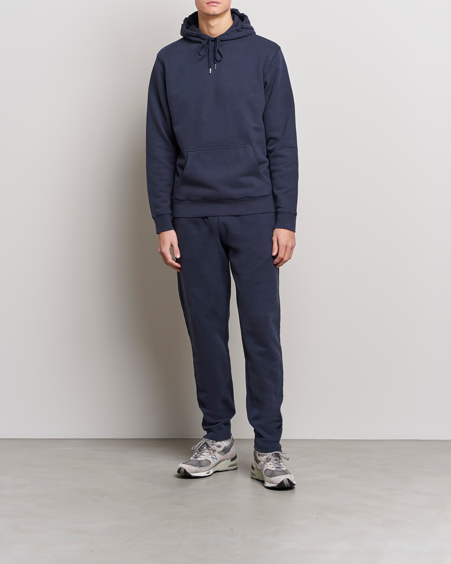 Herr | Byxor | Sunspel | Cotton Loopback Track Pants Navy