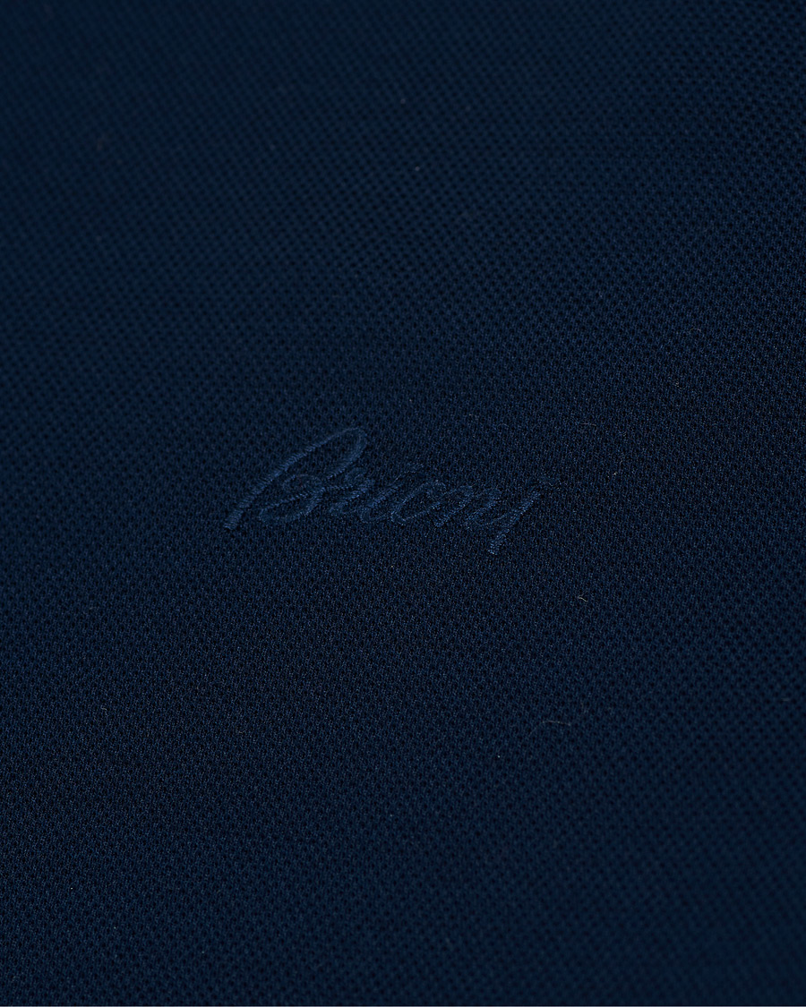Herr | Pikéer | Brioni | Contrast Placket Polo Piquet Navy
