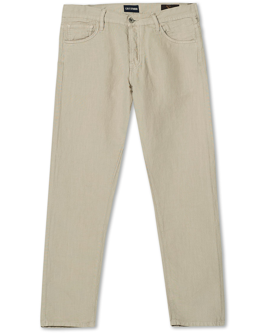 Herr | Byxor | C.O.F. Studio | M5 Straight Panama Trousers Kitt