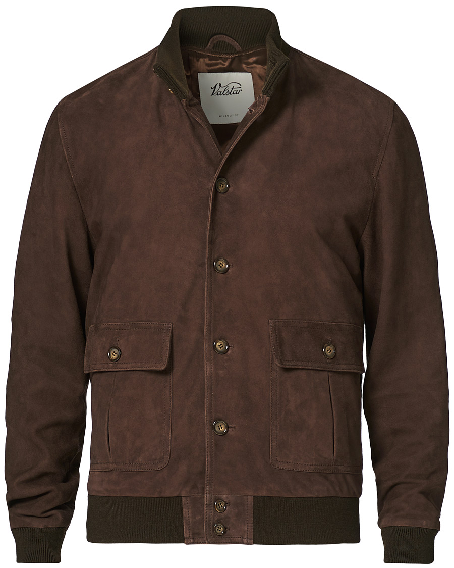 Herr | Jackor | Valstar | Valstarino Suede Jacket Dark Brown