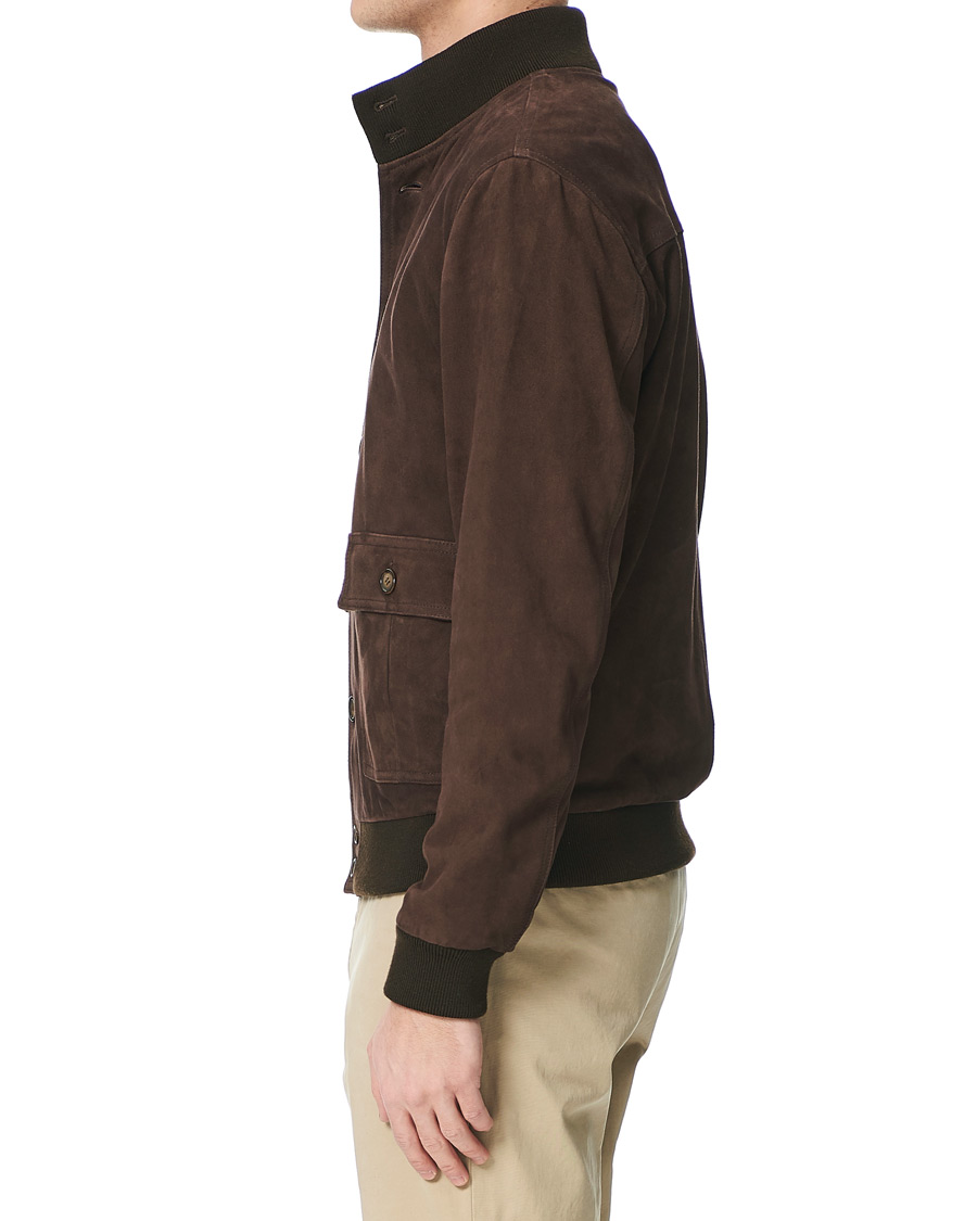 Herr | Jackor | Valstar | Valstarino Suede Jacket Dark Brown