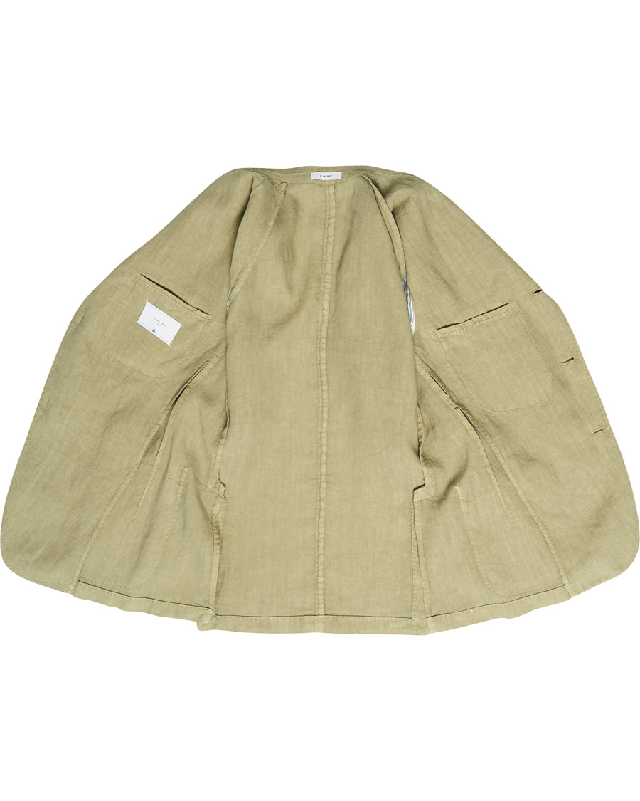 Herr | | Boglioli | K Jacket Patch Pocket Linen Suit Sage Green
