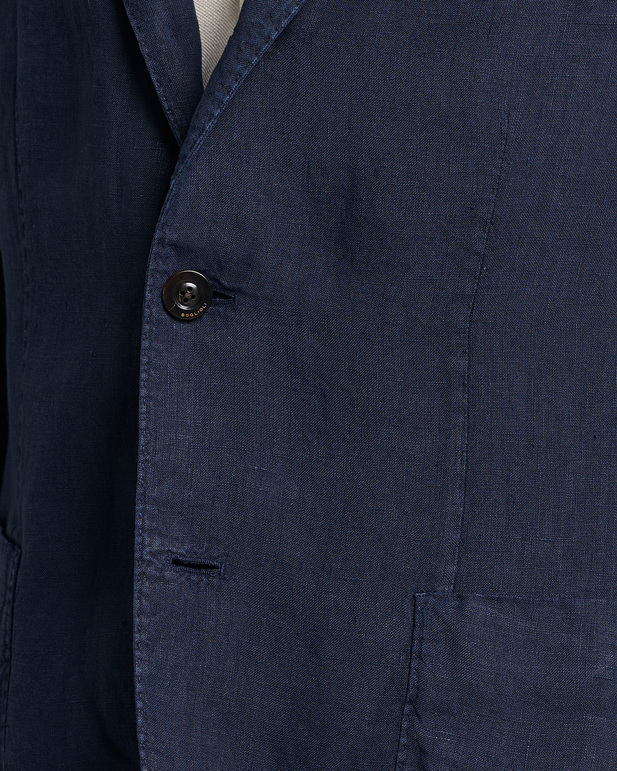 Herr | Kavajer | Boglioli | K Jacket Linen Blazer Navy
