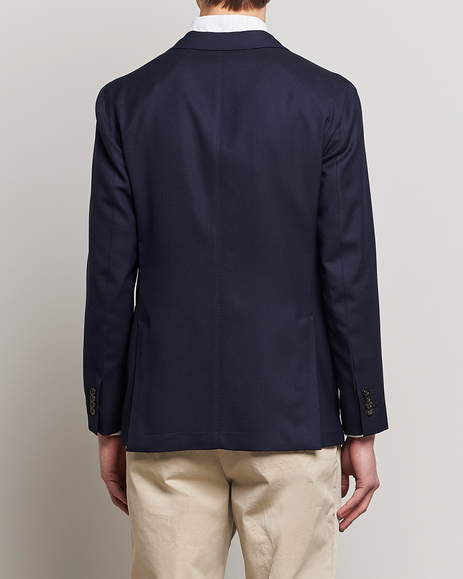 Herr | Kavajer | Boglioli | K Jacket Wool Hopsack Blazer Navy