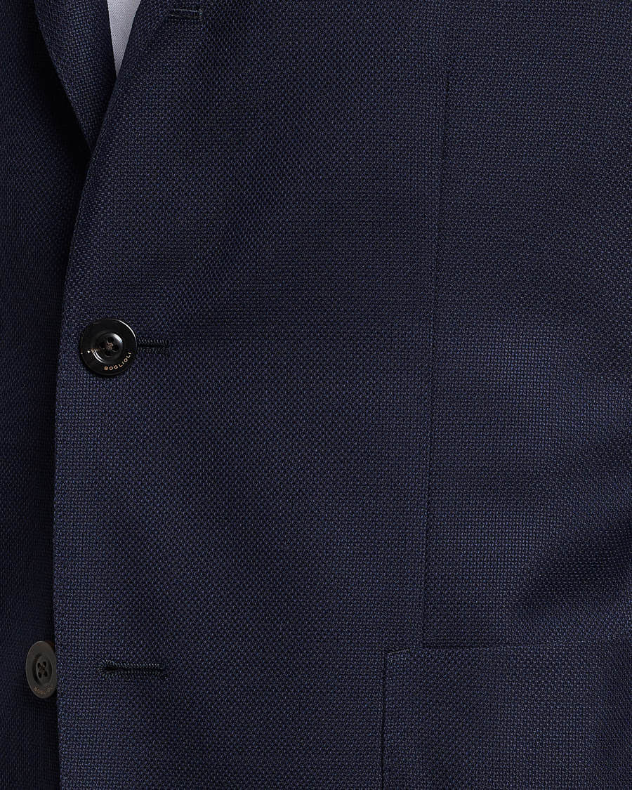 Herr | Kavajer | Boglioli | K Jacket Wool Hopsack Blazer Navy