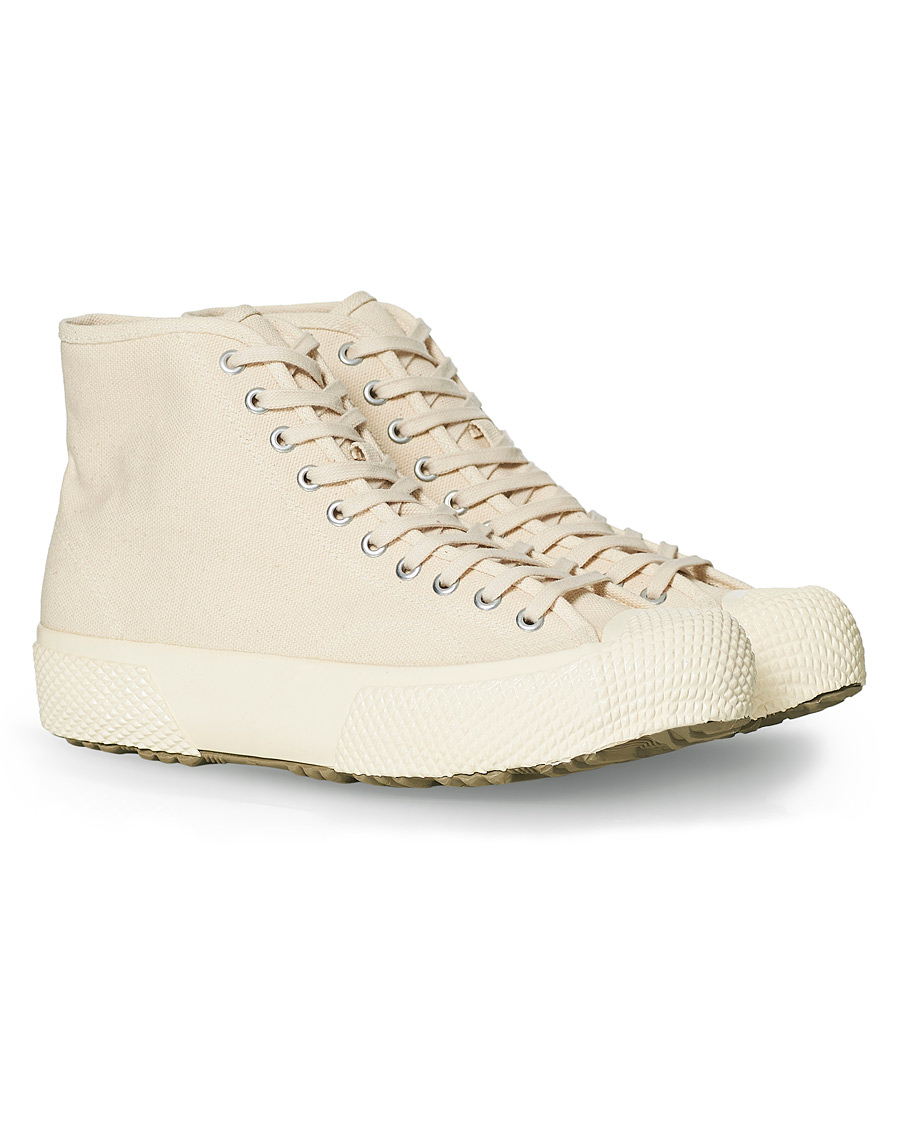 Herr | Superga Artifact MS Japanese Canvas High Sneaker White Mastice | Superga | Artifact MS Japanese Canvas High Sneaker White Mastice