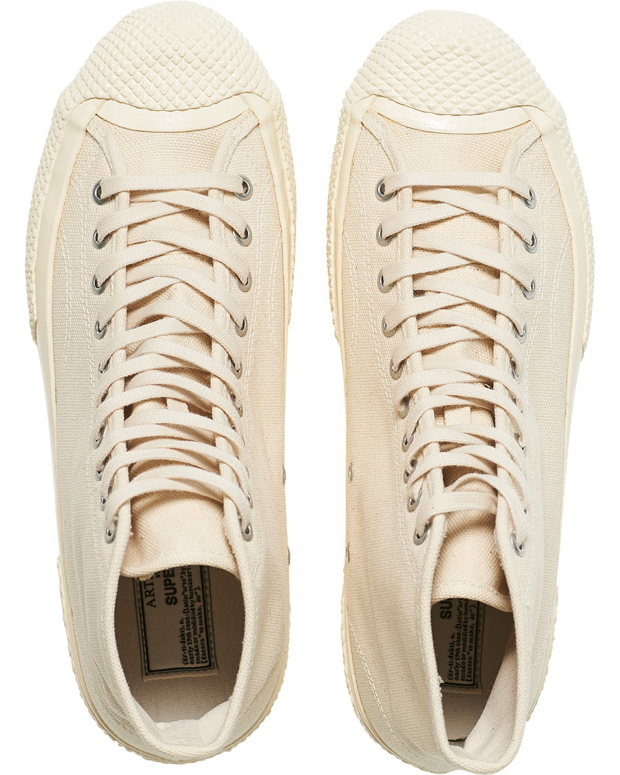 Herr | Superga Artifact MS Japanese Canvas High Sneaker White Mastice | Superga | Artifact MS Japanese Canvas High Sneaker White Mastice