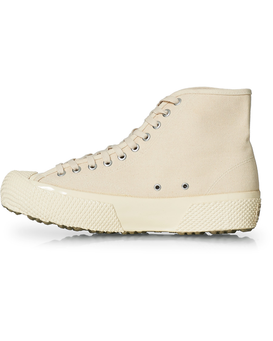 Herr | Superga Artifact MS Japanese Canvas High Sneaker White Mastice | Superga | Artifact MS Japanese Canvas High Sneaker White Mastice