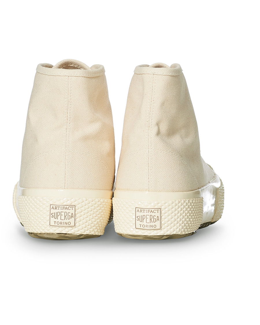 Herr | Superga Artifact MS Japanese Canvas High Sneaker White Mastice | Superga | Artifact MS Japanese Canvas High Sneaker White Mastice