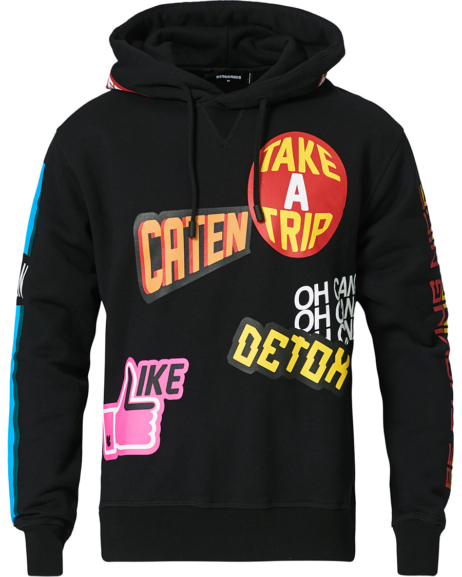 Herr | Tröjor | Dsquared2 | Traveller Patch Hoodie Black