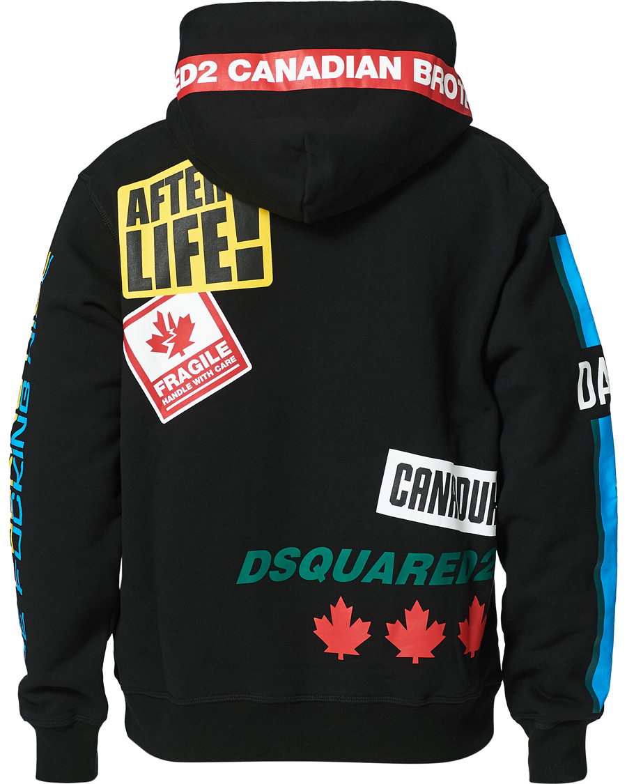 Herr | Tröjor | Dsquared2 | Traveller Patch Hoodie Black