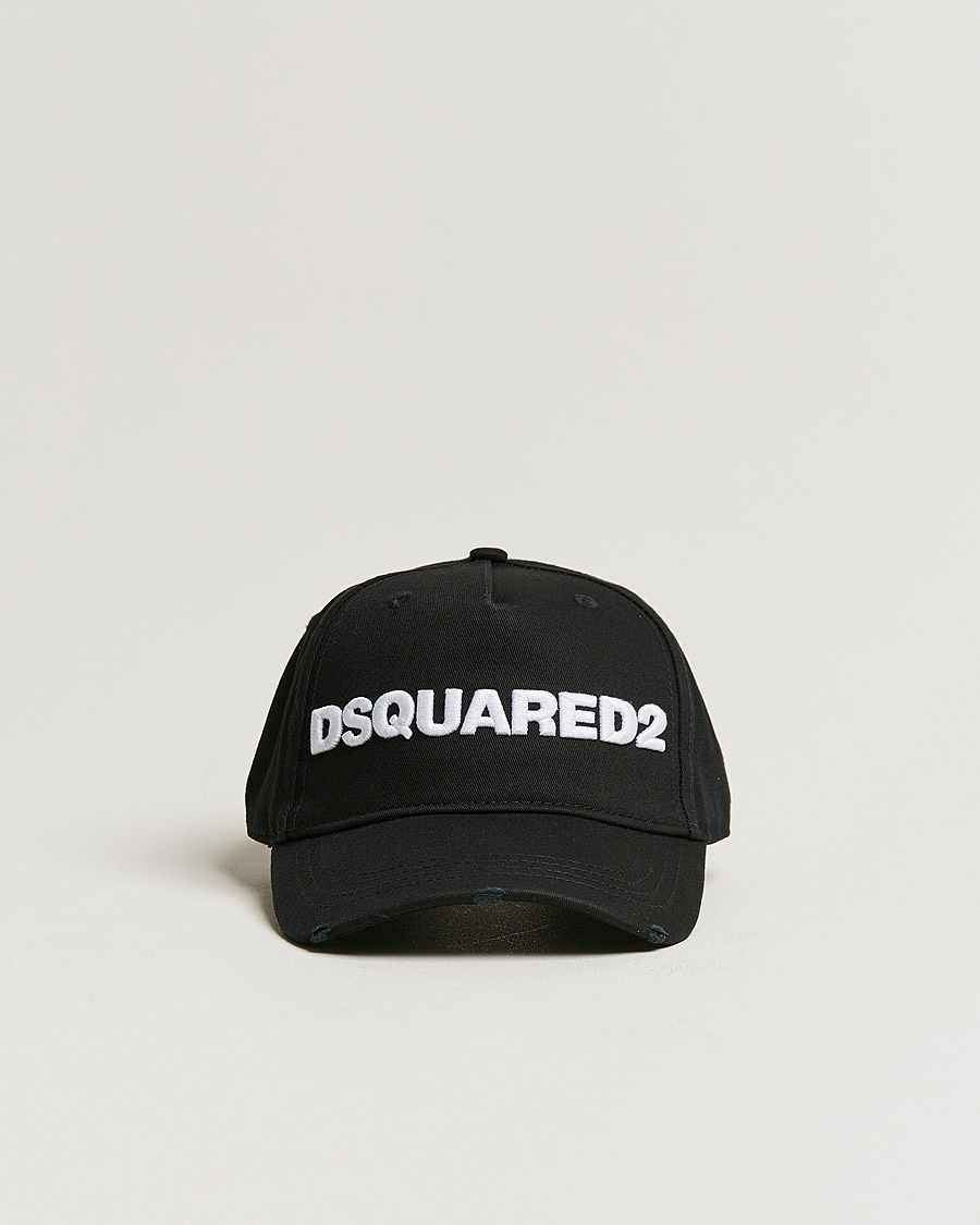 Herr | Dsquared2 Lettering Logo Baseball Cap Black/White | Dsquared2 | Lettering Logo Baseball Cap Black/White