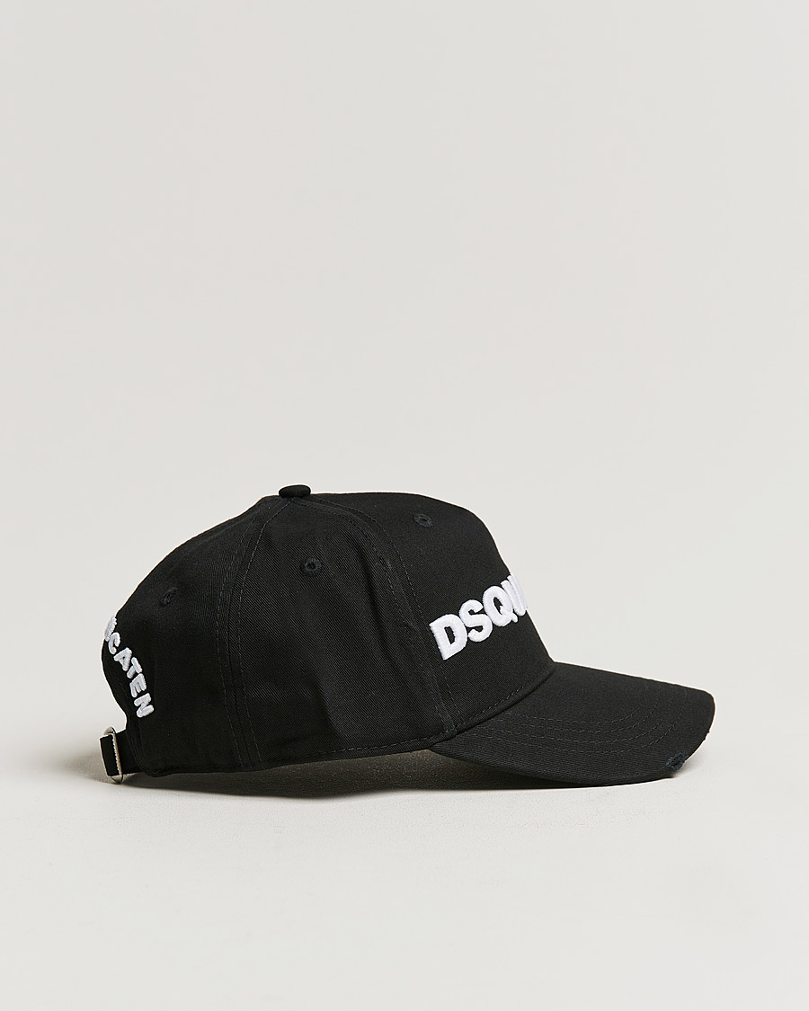 Herr | Dsquared2 Lettering Logo Baseball Cap Black/White | Dsquared2 | Lettering Logo Baseball Cap Black/White