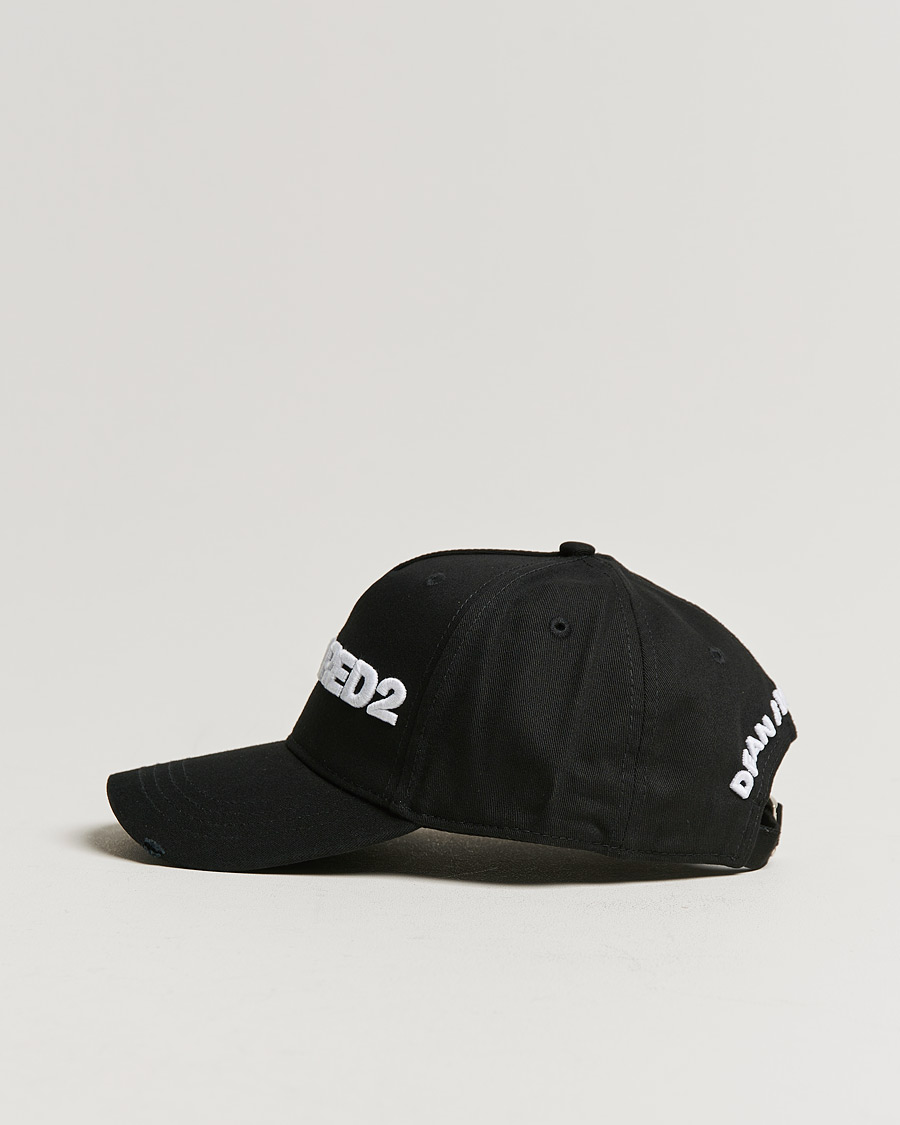 Herr | Dsquared2 Lettering Logo Baseball Cap Black/White | Dsquared2 | Lettering Logo Baseball Cap Black/White