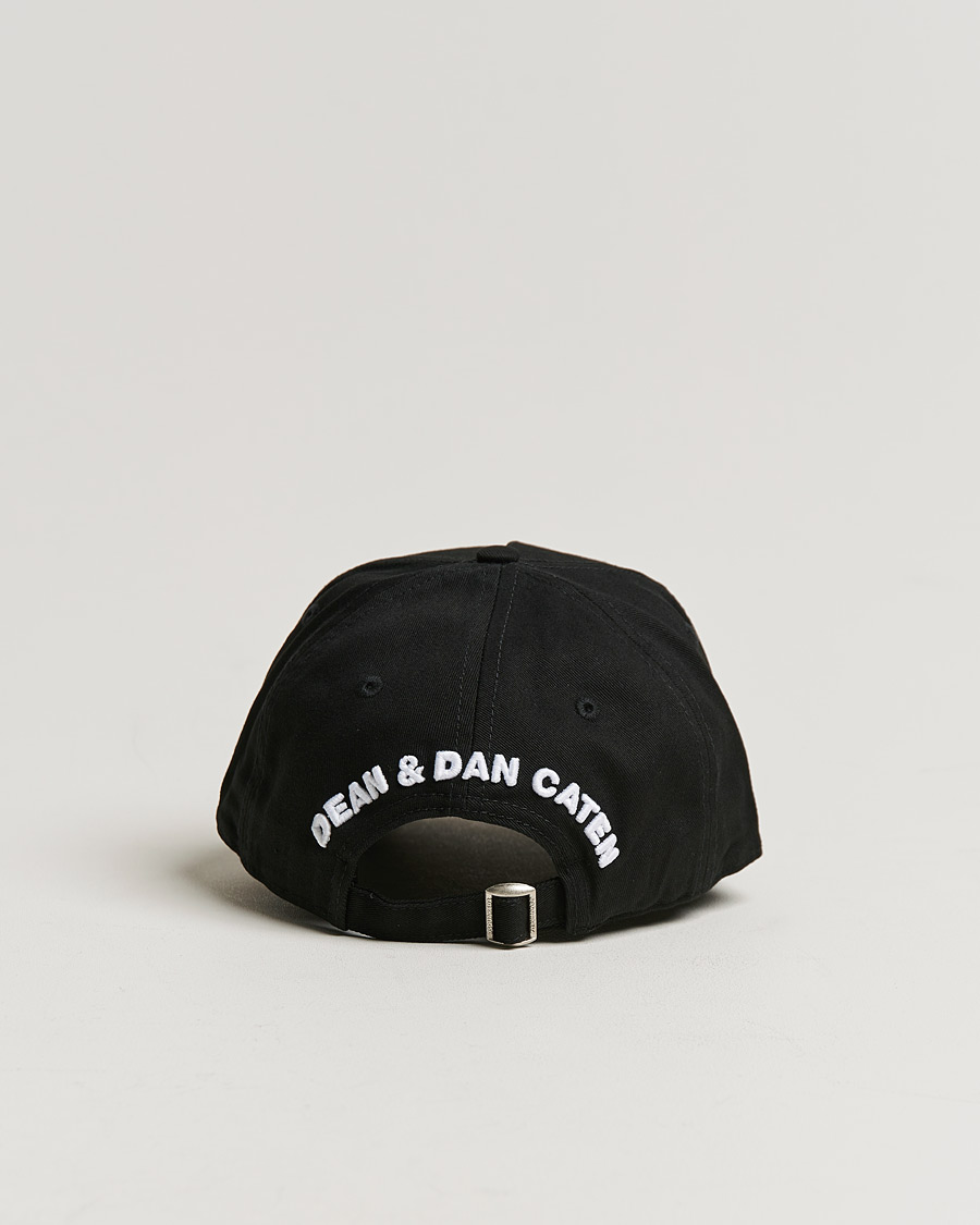 Herr | Dsquared2 Lettering Logo Baseball Cap Black/White | Dsquared2 | Lettering Logo Baseball Cap Black/White