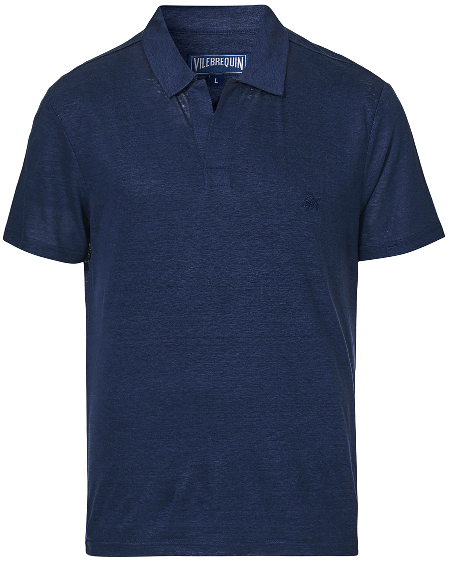 Herr | Pikéer | Vilebrequin | Pyramid Linen Jersey Polo Navy