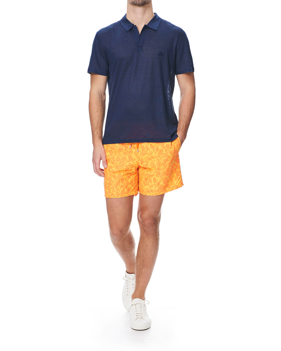 Herr | Pikéer | Vilebrequin | Pyramid Linen Jersey Polo Navy