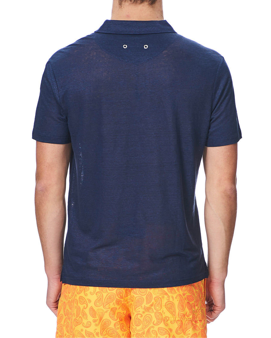 Herr | Pikéer | Vilebrequin | Pyramid Linen Jersey Polo Navy