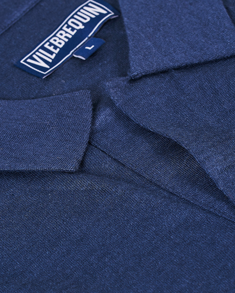 Herr | Pikéer | Vilebrequin | Pyramid Linen Jersey Polo Navy