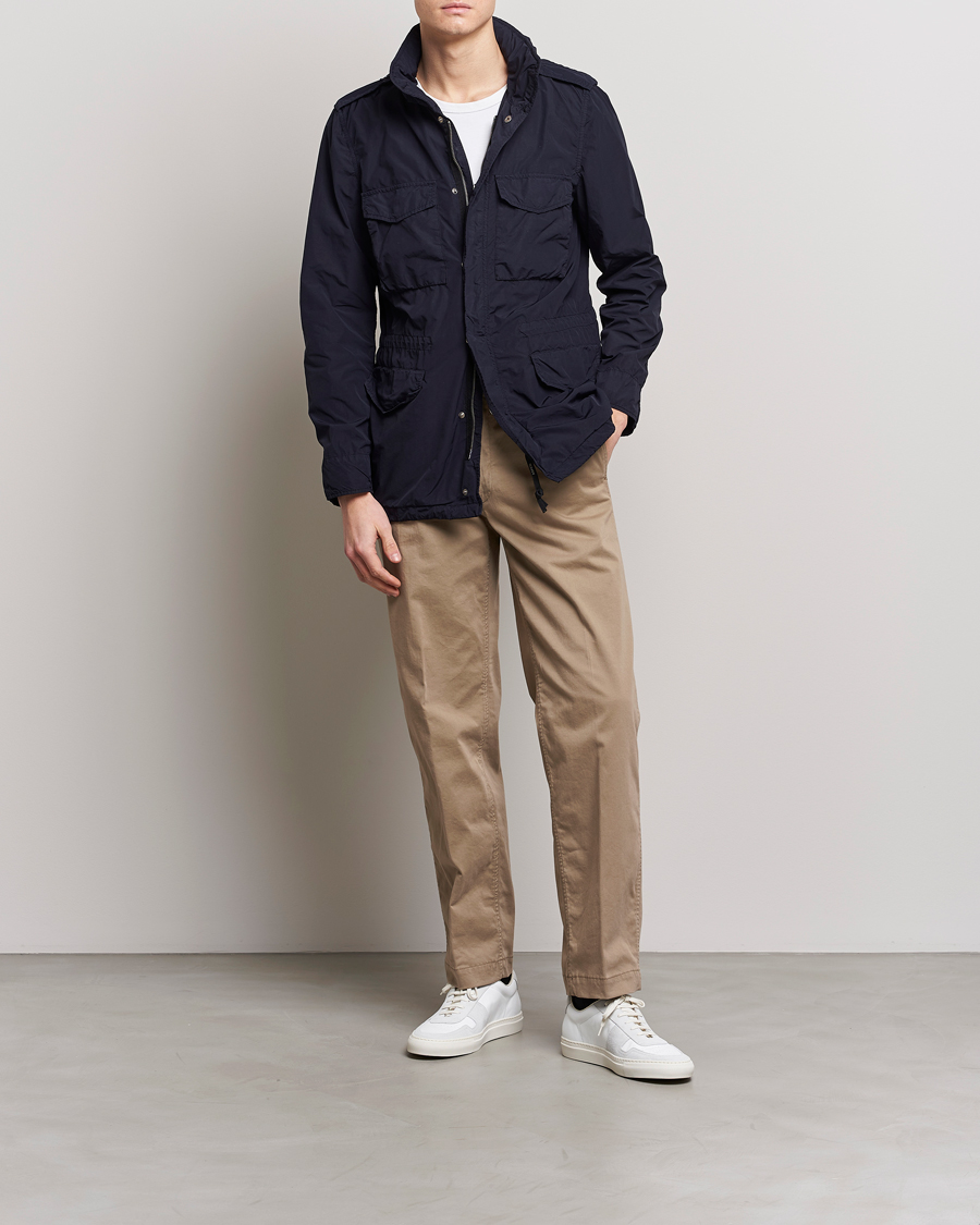 Herr | Jackor | Aspesi | Giubotto Garment Dyed Field Jacket Navy