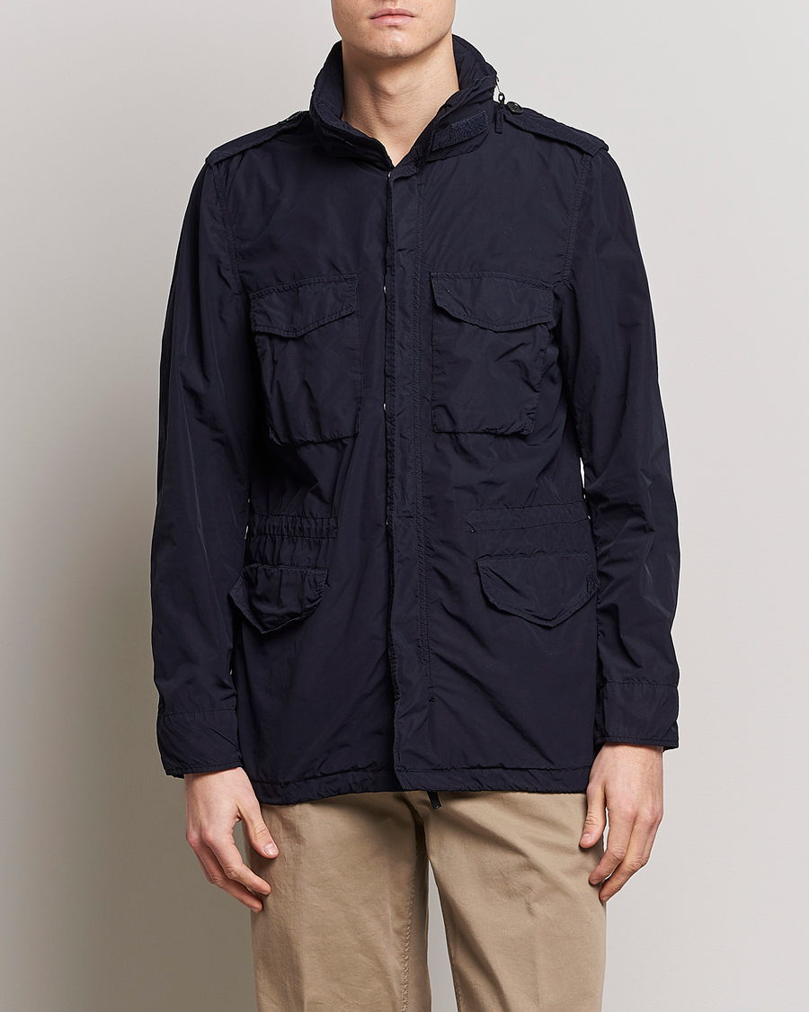 Herr | Aspesi | Aspesi | Giubotto Garment Dyed Field Jacket Navy