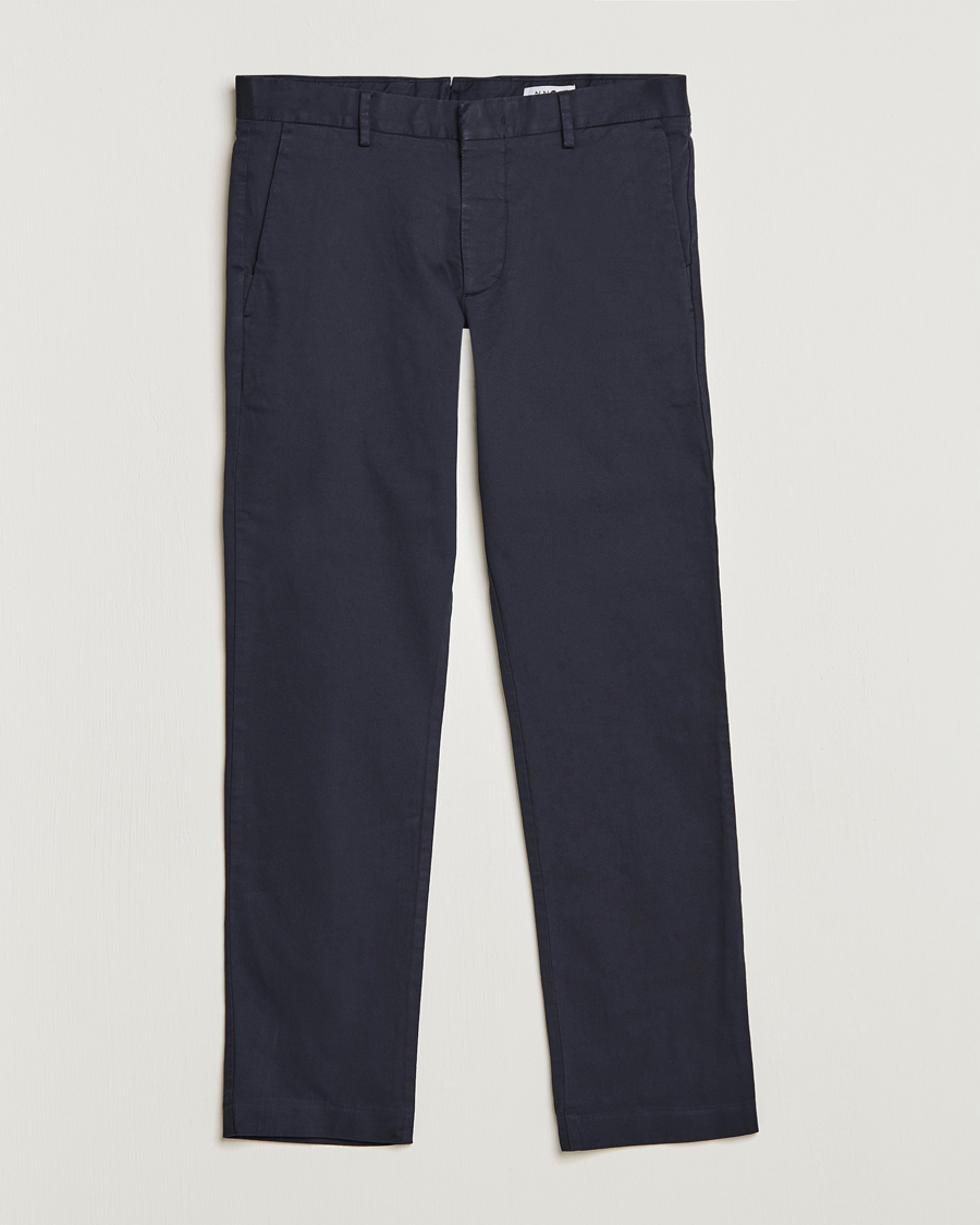 Herr | The Classics of Tomorrow | NN07 | Theo Regular Fit Stretch Chinos Navy Blue