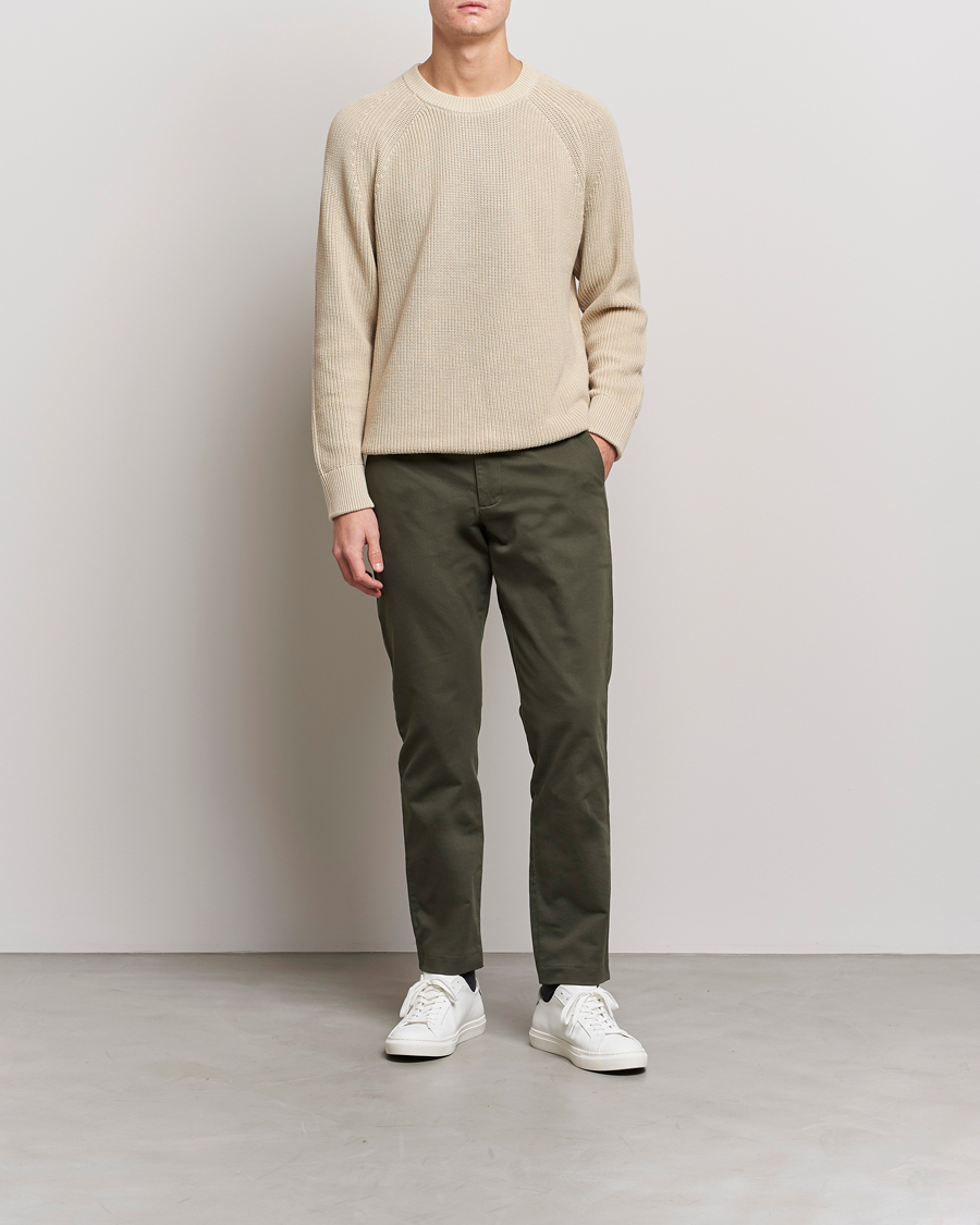 Herr | Byxor | NN07 | Theo Regular Fit Stretch Chinos Army Green