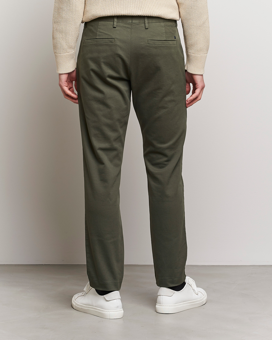 Herr | Byxor | NN07 | Theo Regular Fit Stretch Chinos Army Green