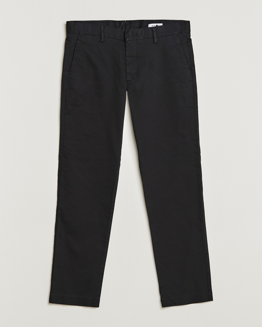 Herr | Byxor | NN07 | Theo Regular Fit Stretch Chinos Black