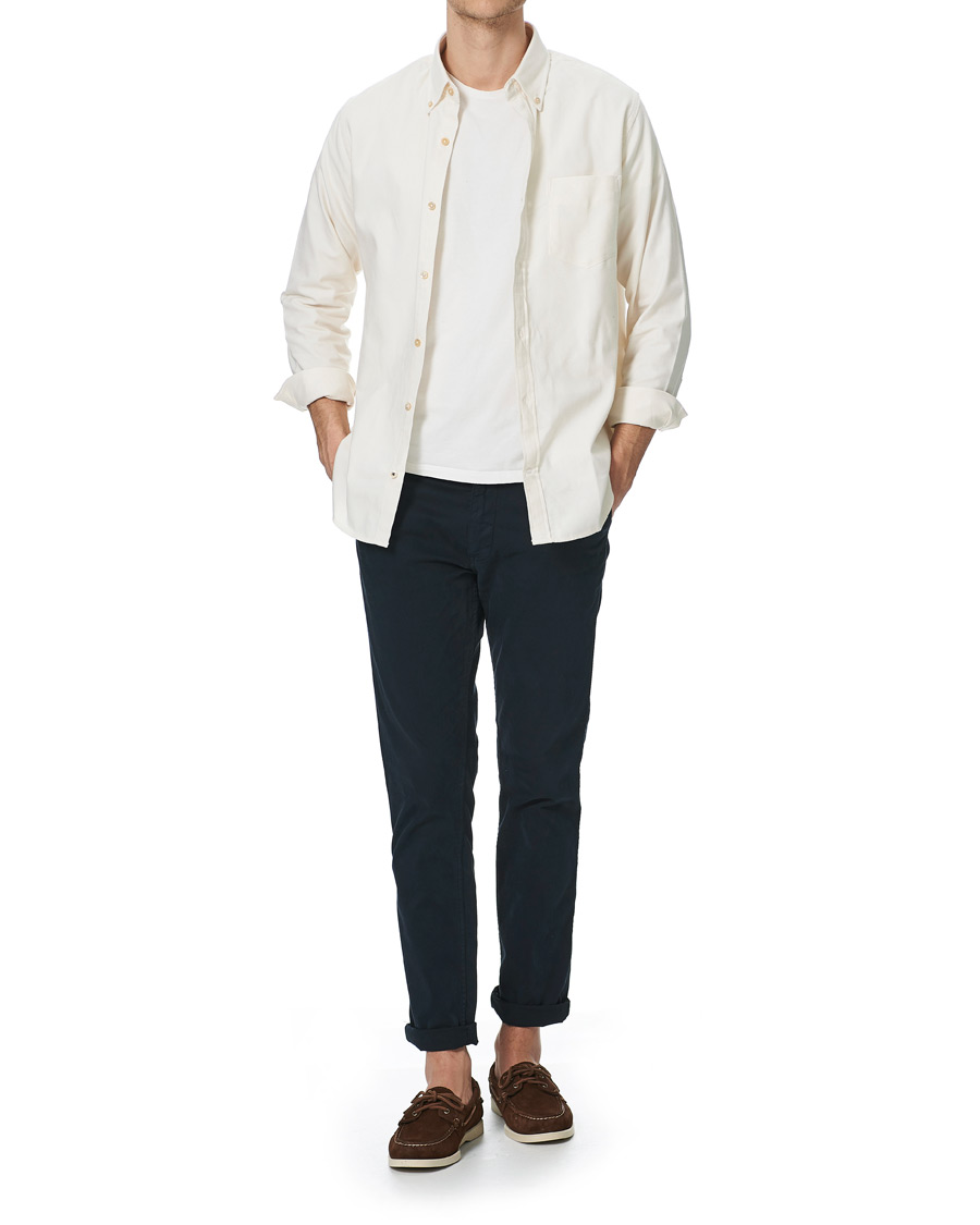 Herr | Skjortor | NN07 | Levon Oxford/Cashmere Shirt Egg White