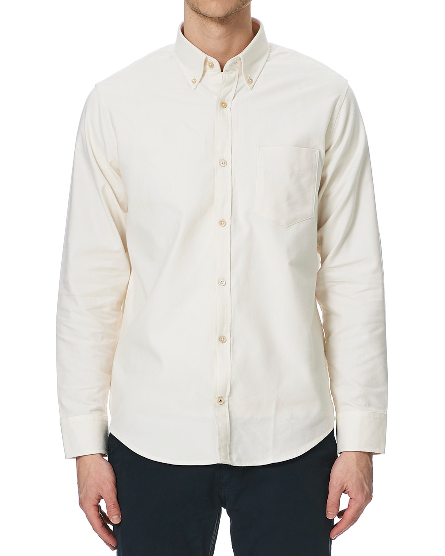 Herr | Skjortor | NN07 | Levon Oxford/Cashmere Shirt Egg White
