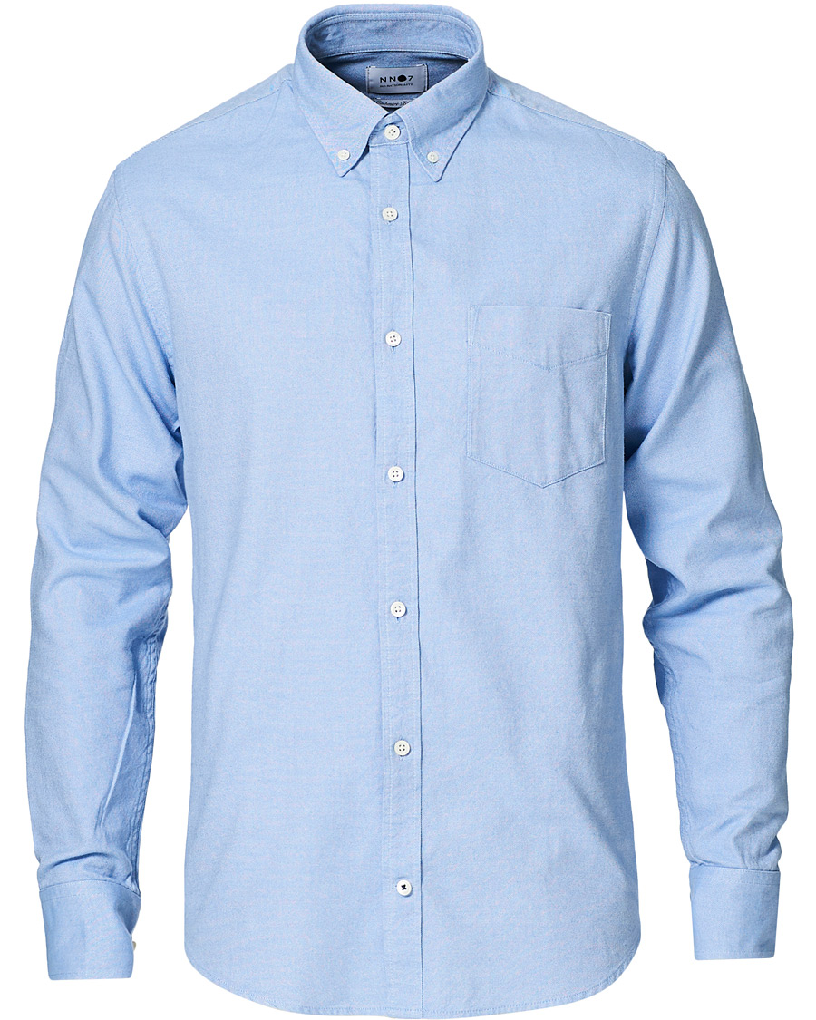 Herr | Skjortor | NN07 | Levon Oxford/Cashmere Shirt Light Blue
