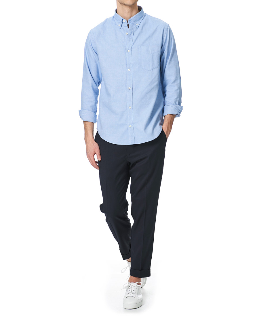 Herr | Skjortor | NN07 | Levon Oxford/Cashmere Shirt Light Blue