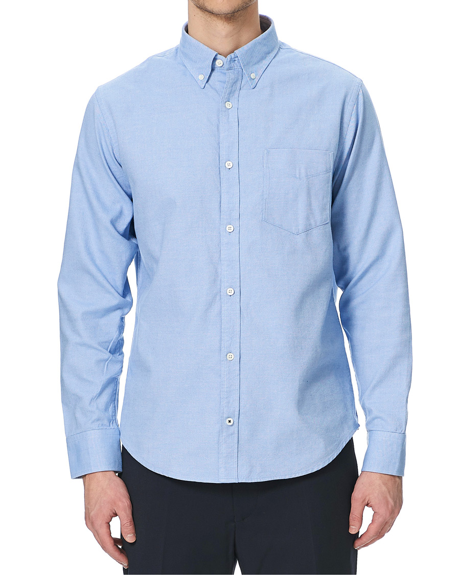 Herr | Skjortor | NN07 | Levon Oxford/Cashmere Shirt Light Blue