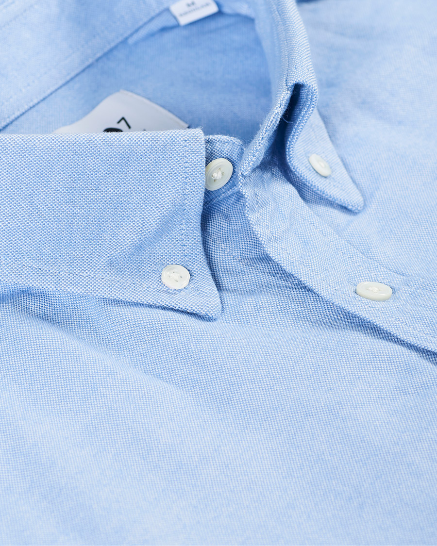 Herr | Skjortor | NN07 | Levon Oxford/Cashmere Shirt Light Blue