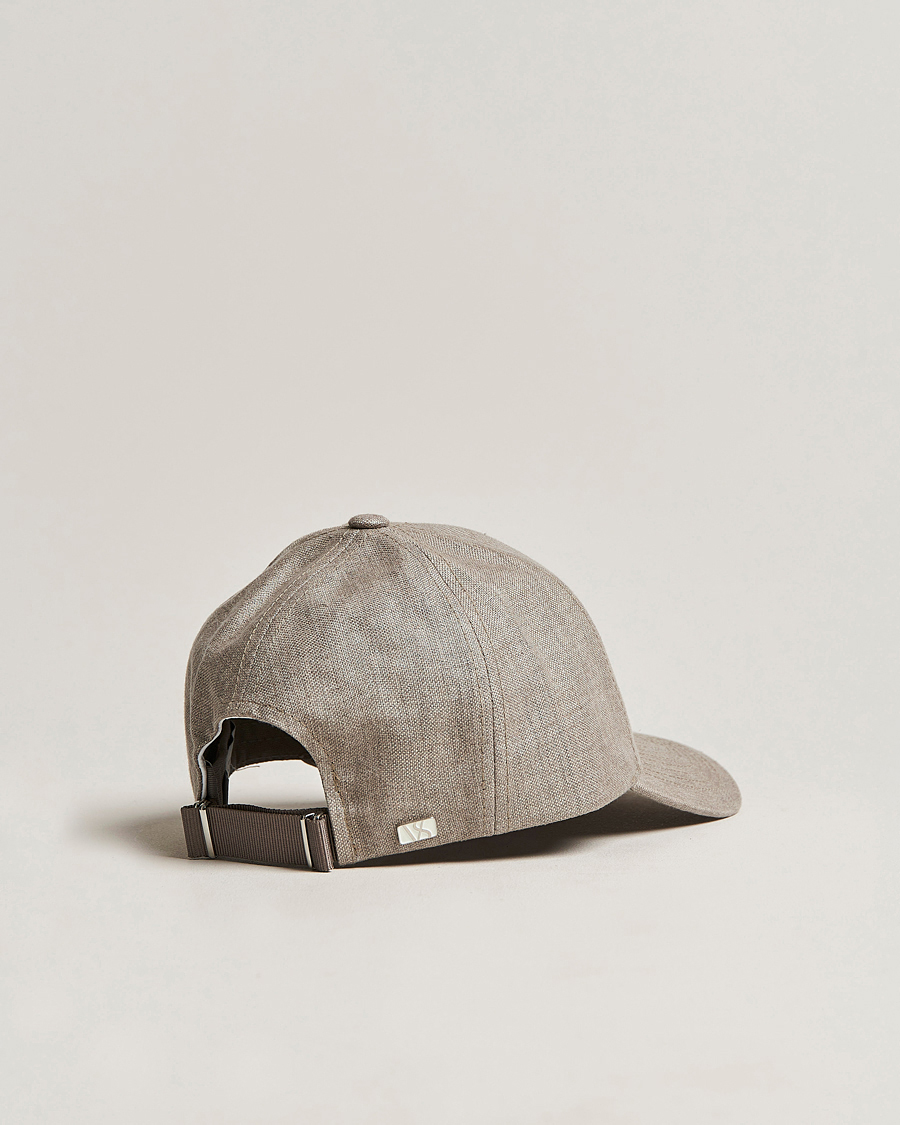Herr | Hattar & kepsar | Varsity Headwear | Linen Baseball Cap Argent Khaki