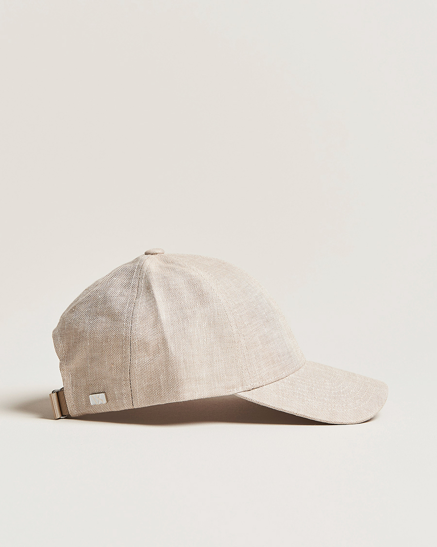 Herr | Accessoarer | Varsity Headwear | Linen Baseball Cap Hampton Beige