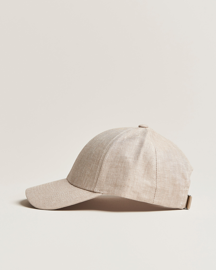 Herr | Hattar & kepsar | Varsity Headwear | Linen Baseball Cap Hampton Beige