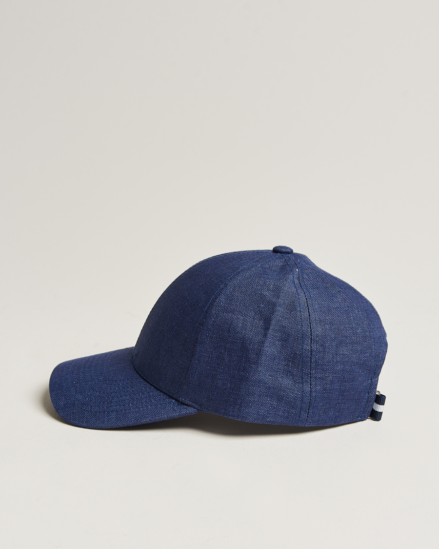 Herr |  | Varsity Headwear | Linen Baseball Cap Oxford Blue