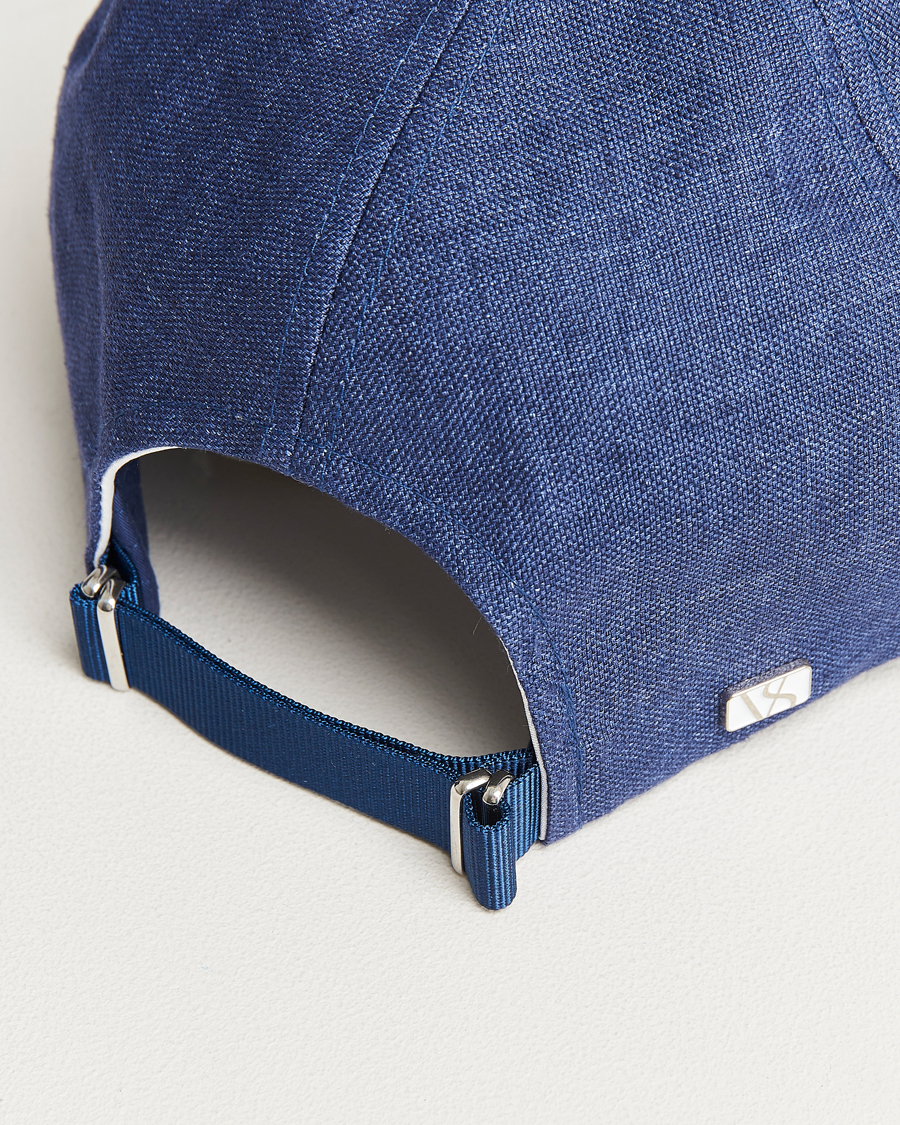 Herr | Hattar & kepsar | Varsity Headwear | Linen Baseball Cap Oxford Blue